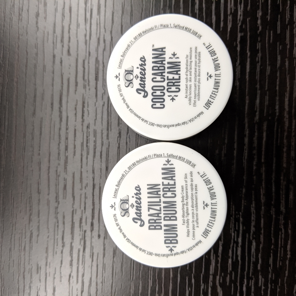 Travel size Brazilian Bum Bum and Coco Cabana Crea